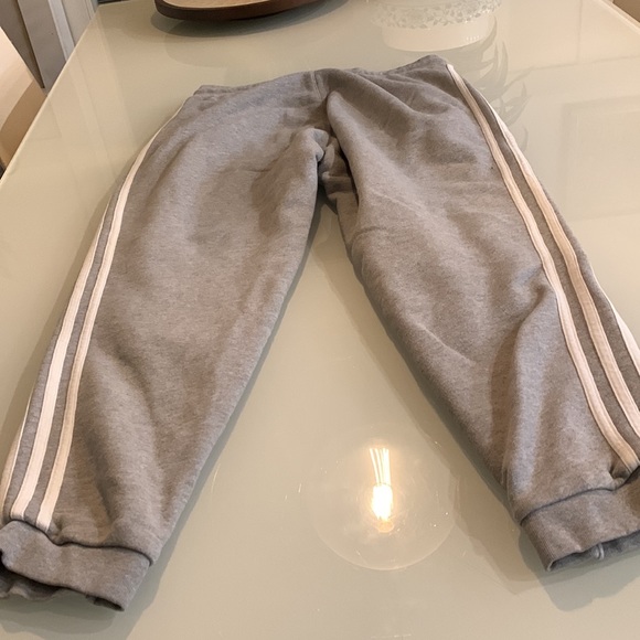 Adidas Gray Sweat Pants with White Stripes - Picture 9 of 9